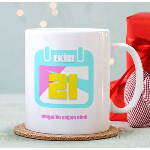 Personalized Birthday Dated White Mug Cup-6