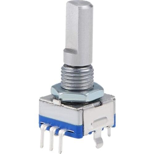 2PCS rotary coding switch digital potentiometer EC11 5 pin 20mm D shaft