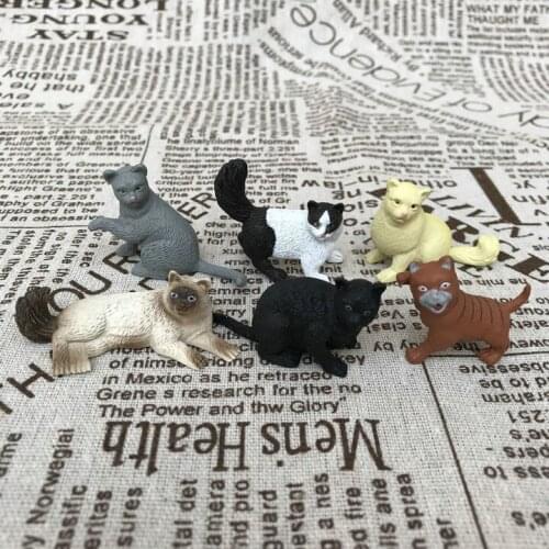 Pvc figure model toy cats 6pcs/set