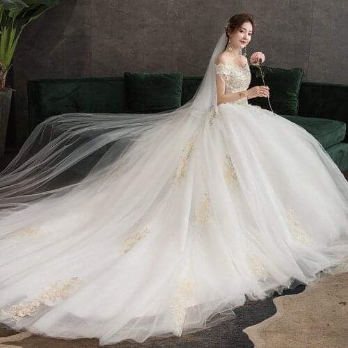 Luxxury Wedding Dress Bride New Style Dream Simple Wedding Dress Plus Size Wedding Gowns Bridal Lace Up Embroidery Dresses