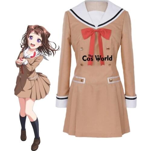 BanG Dream Toyama Kasumi Hanazono Tae Yamabuki Saya School Uniform Sailor Suit Dress Outfit Anime Customize Cosplay Costumes