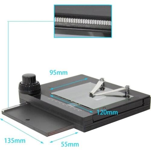 Stereo Biological Microscope Mechanical Stage XY Axis Precision Mobile Platform Fine Tuning Load Moving Stage