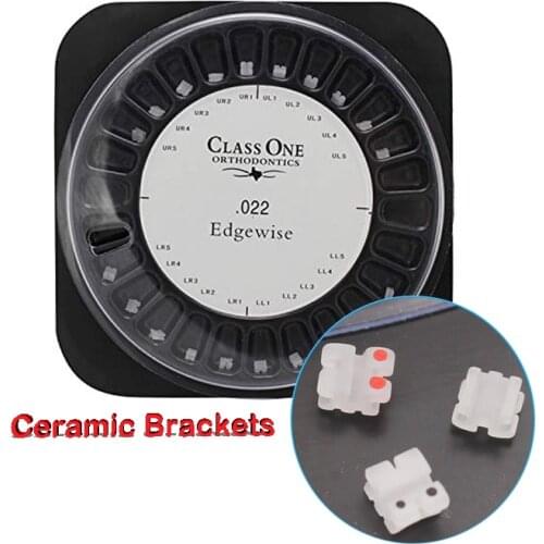 Dental Orthodontics Ceramic Braces Bracket Slot Roth 022 Hooks 345