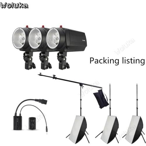 Photography light set 250W X 3 flash trigger 3 soft light box studio photo kst shooting fill light stand kit CD50 T10
