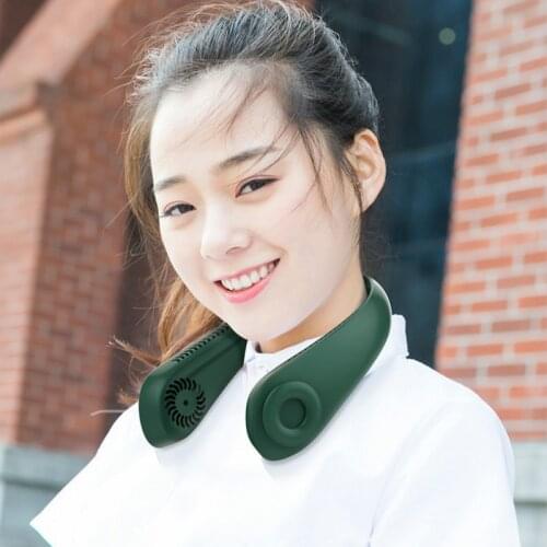Lazy Man Hanging Neck Fan Quiet Outdoor Sports Outdoor Mobile Air Conditioner Fan USB Small Fan Hanging Neck Electric Mini Fan