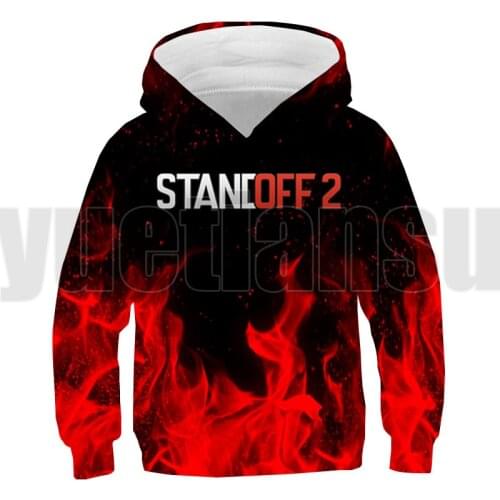 3D Shooting Game Standoff 2 Hoodie Men Streetwear Children Anime Oversized Pullover Kids Sweatshirt Teenager Stand Off Harajuku