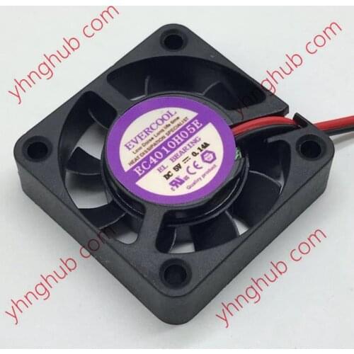 EverCool EC4010H05E DC 5V 0.14A 40x40x10mm 2-Wire Server Cooling Fan