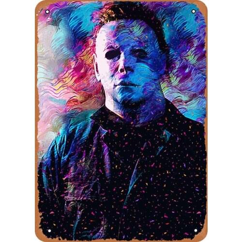 Vintage Metal Sign Michael Myers Movies 8x12 Inches Tin Sign for Home Bar Pub Garage Decor Gifts