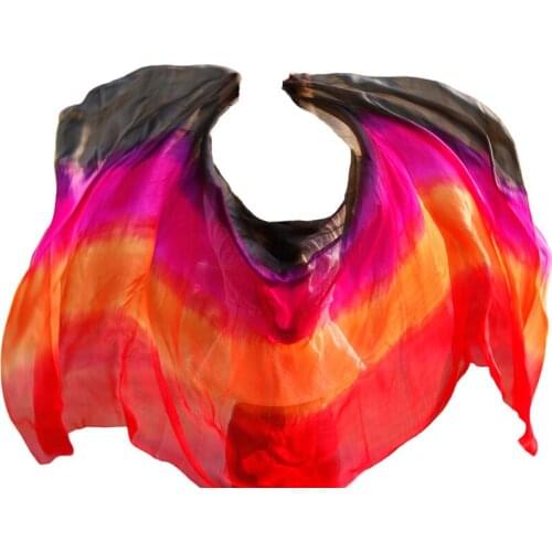 High quality women seidenschleier sexy belly dance veil scarf 100% authentic silk veil belly dance red+orange+rose+black