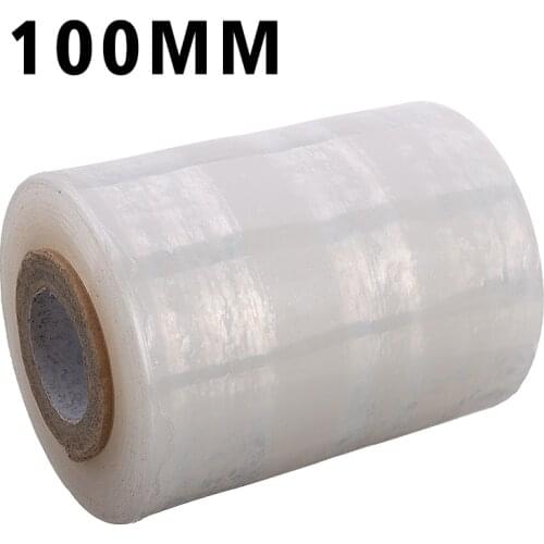1 Roll 500m*100mm PE Stretch Pallet Wrapping Packaging Protection Film Transparent For Home Storage Organization
