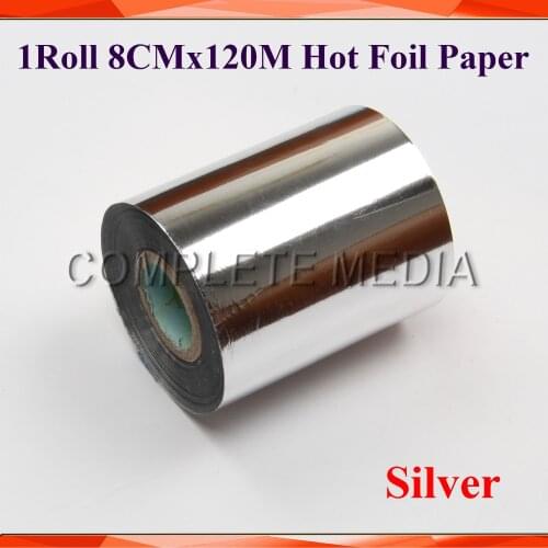 1Rolls Silver Color 80mmx120M Hot Stamping Foil Heat Transfer Napkin Gilding PVC business Card Emboss