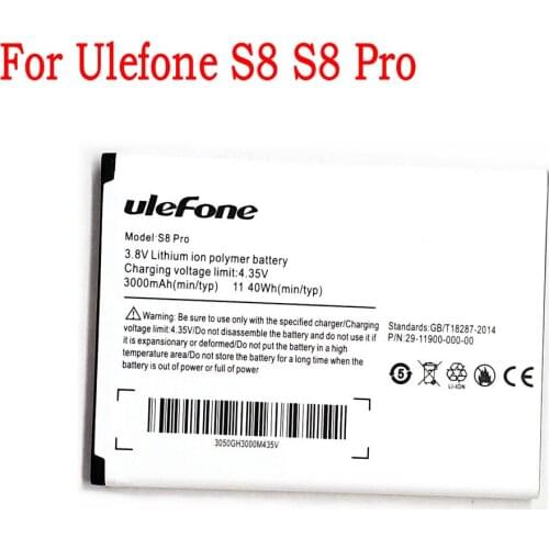 100% NEW Original 3000mAh battery For Ulefone S8 S8 Pro Mobile phone