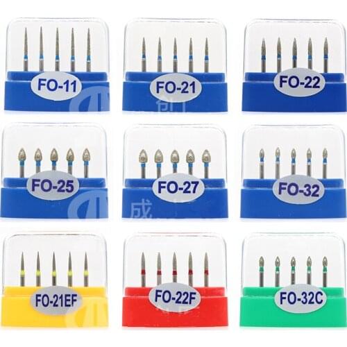 100pcs Dental Diamond burs FG bur FO series FO-11,FO-21,FO-22,FO-22F,FO-21EF