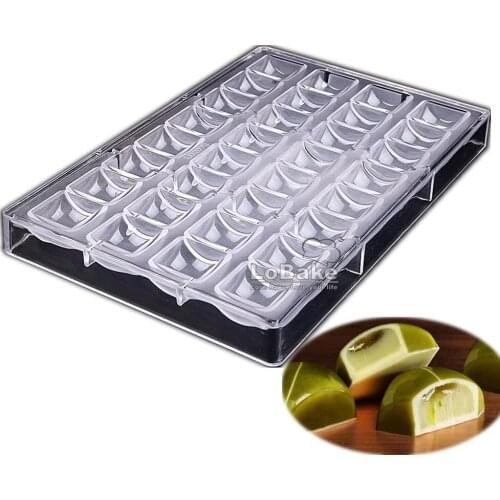 32 cavities Square Cube Diamond Shape Polycarbonate Chocolate Mold Candy Mould Fondant Candy Making Molds DIY Bakery Accessories