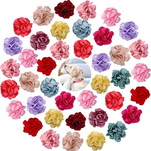 60X Flowr-Collar Pet Supplies Pet Dog Bowtie Collar Charms Spring Dog Accessories Dogs Bowties Flower Bow Tie Collar For Dogs
