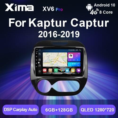 XIMA Pro Android 10 Car Radio Multimidia GPS For Renault Kaptur Captur 2016 2017 2018 2019 2 din 2din dvd