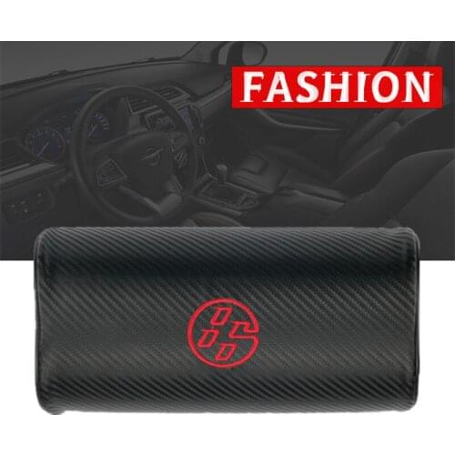 Car neck pillows both side pu leather single headrest case for Toyota 86 Corolla Rav4 Auris Yaris Mk4 Fiesta Mustang Mk3
