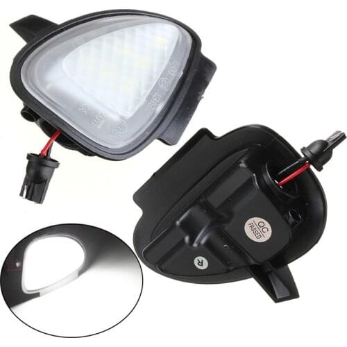 2X WHITE UNDER MIRROR LED PUDDLE LIGHT LAMP NO ERROR for VOLKSWAGEN VW Golf6 08-12 Golf Cabriolet 12-14 Touran 10-14 tiguan 2011