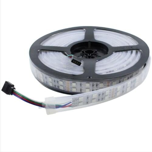 50m RGB Double Row LED Strip 120 LEDs/m 5050 RGB White Warm White DC12V 24v Waterproof IP67 Truck Cabinet Flexible LED Tape