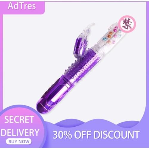 Adult Dildo Vibrator Sex Toy Double Rod Masturbation Rabbit Massage Stick Erotic Product Masturbate for Women