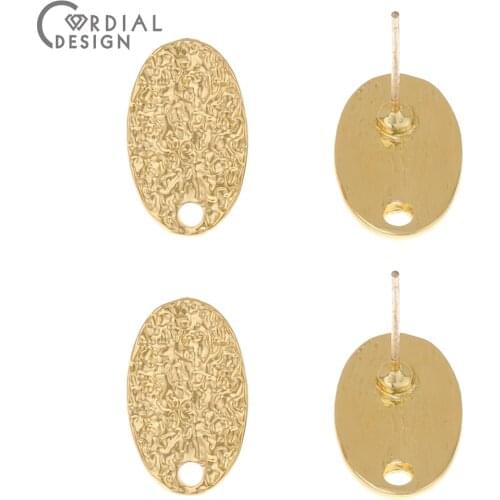 Cordial Design 100Pcs 11*18MM Jewelry Findings & Components/Earrings Stud/Hand Made/Jewelry Accessories/Oval Shape/DIY Making