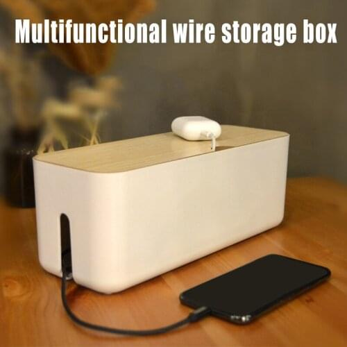 HOT Cable Storage Box Power Strip Wire Case Anti Dust Charger Socket Organizer Storage Bin Charger Wire Management Box N