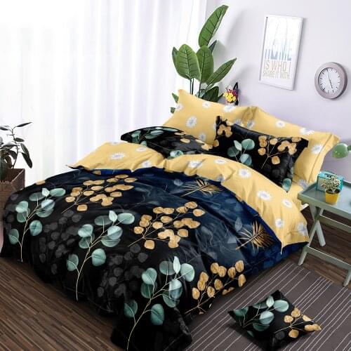 Bedding Set King Queen Single Double Duvet Cover Pillow case 2-3pcs Bedding Linens Sets Quilt case Nordic leaves Home Textile