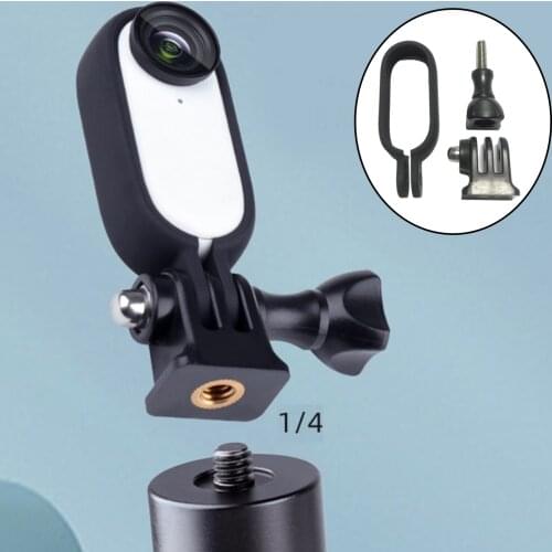 Mount Frame Mount Bracket with 1/4" Thread Adapter for Insta360 Go 2 Works with Camera Tripod