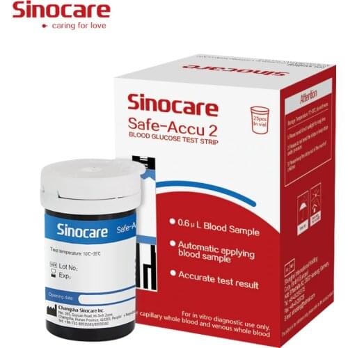 Medical Diabetes Test (50/100) Sinocare Safe-Accu2 Blood Glucose Test Strips for Diabetics Pregnant Women