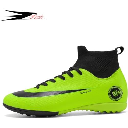 Men Football Shoes Soccer Cleats Boots Long Spikes TF Spikes Sneakers Soft Indoor Turf Futsal Soccer Shoes Men Zapatos De Futbol