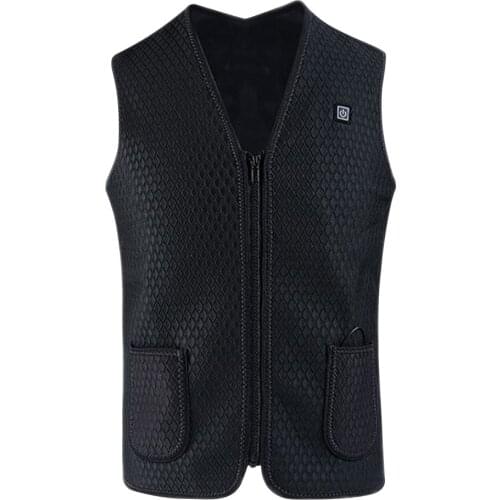 Men Autumn winter Heated Vest Smart heating Cotton Vest USB Infrared Electric Heating Vests Women Outdoor Thermal Warm Jacket