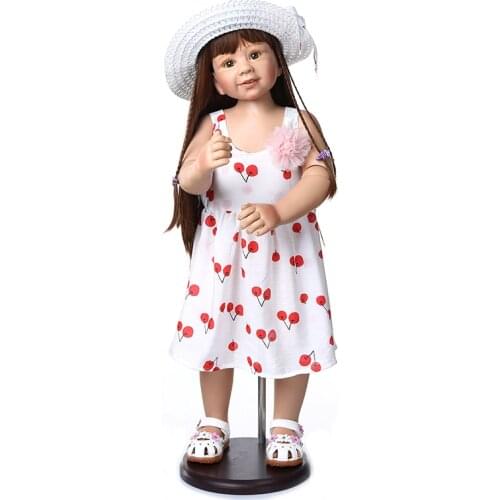 NPK 87CM Masterpiece Doll Original Huge baby toddler girl lifelike artist desgin ball jointed real age2 dress model collectible