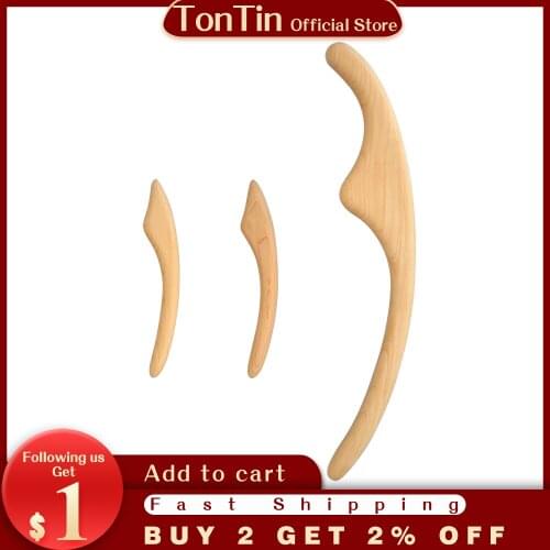 Wholesale Wood Body Carving Face Massage Relax Hand Feet Body Healthcare Scraping Guasha Stick Tool 3pcs/set 6sets/lot