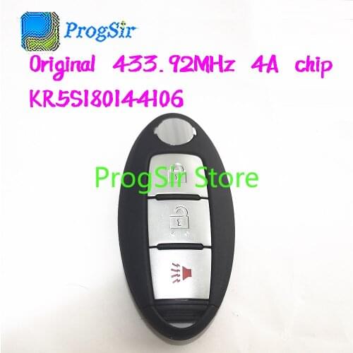 Original 3 Button 433.92MHz Remote Control For Nissan Rogue With 4A Chip KR5S180144106 S180144105