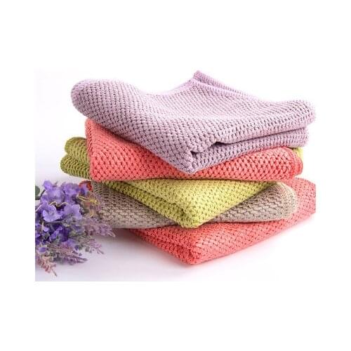 30*30cm corn kernels towels Hand towel Double-sided rag for kitchen Microfiber Buffing Dusting Towels Car Cleaning Cloth