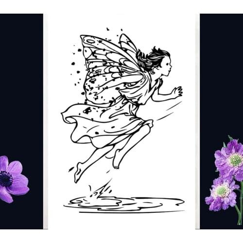 9*6CM Rain Elf Transparent Clear Stamps / Silicone Seals Roller Stamp For DIY Scrapbooking Photo Album/Card Making