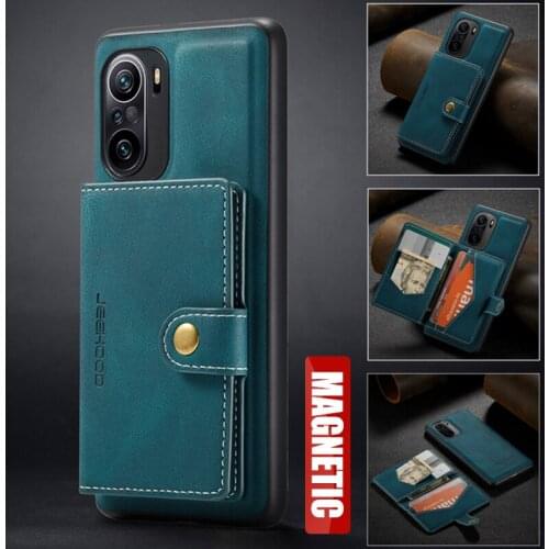 Luxury PU Leather Case With Card Wallet Bag For Xiaomi Mi Poco F3 Redmi K40 Pro Phone Cover Flip Magnetic Stand Holder Cases