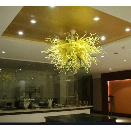 Turkish Style Well Designed Energy Saving LED Crystal Blown Glass Green Smart Pretty Chandelier for Art Decoration