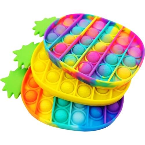 Pineapple Simple Push Bubble Fidget Toy Antistress Squeeze Sensory Toy Relief Squishy Toys Gift For Adults Children