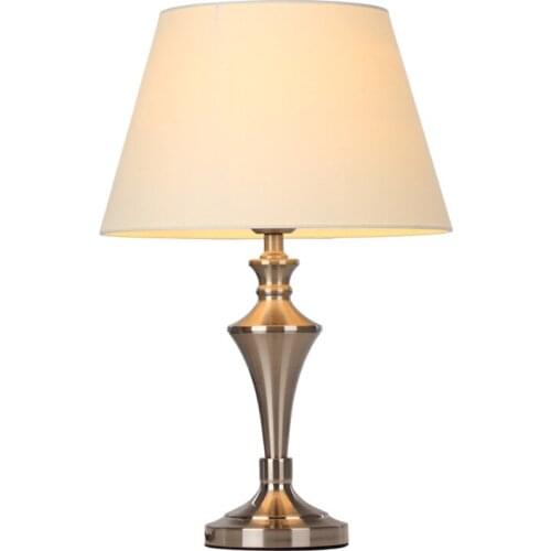 Modern Northern Lights Bedside Lamp Simple and Warm Rice Color Cloth Bedroom Decoration