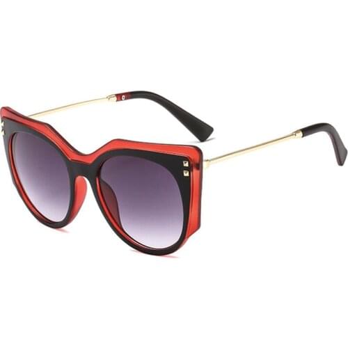 Veshion Women Cateye Sunglasses Brand Designer Oversized Sun Glasses for Female Elegant Luxury Vintage Large Face Decoration