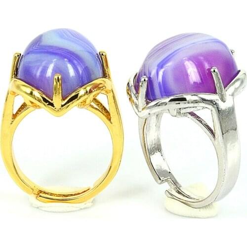 Natural Stone Women Rings Gold Silver Color World of Warcraft HandMade Rings Genius Eggs Stone Fashion Rings Women Gift