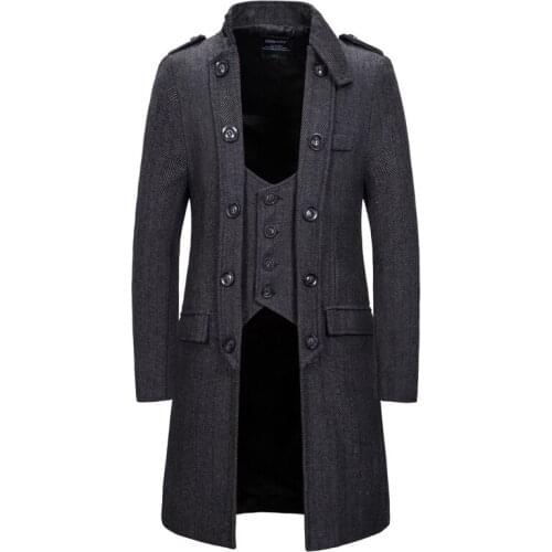 ZRUSZR Mens Long Coats