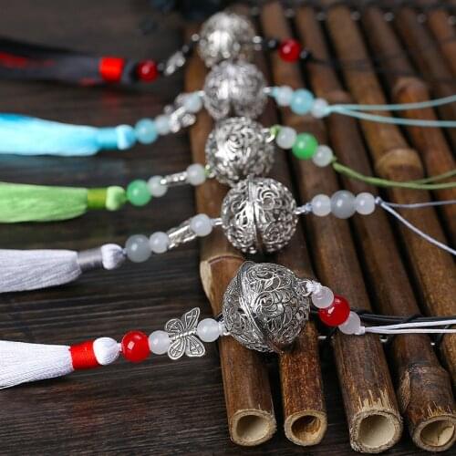 1 Pcs Mo Dao Zu Shi Wei Wuxian Ancient Style Waist Wear Silver Bell and Heart Tassel Pendant Cosplay Props Decoration