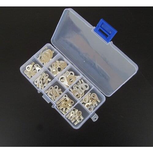 100pcs Cold pressing bare terminal OT1.5 2.5 wiring round fork bare copper