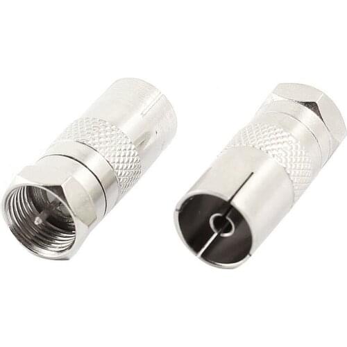 20pcs F Male Plug to PAL Female Jack Straight RF coaxial adapter F-type Adapter