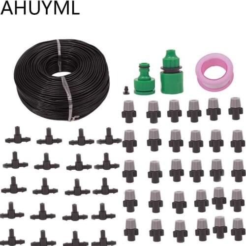25M Automatic Watering Distribution Tubing Irrigation Greenhouse Plant Watering Atomizing Nozzle Drip Accessories Cooling Suite