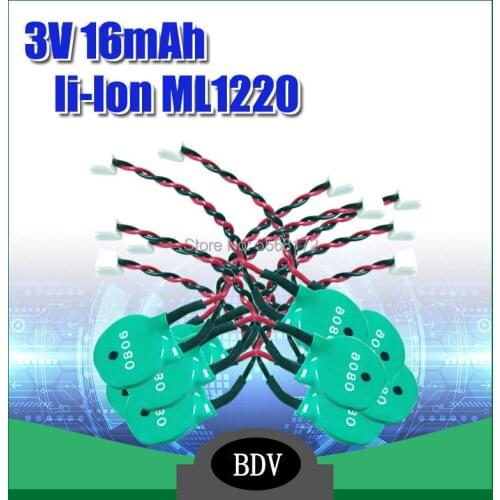 3V ML1220 Battery German imports CMOS RTC BDV 1220 Rechargeable Cable BIOS Backup