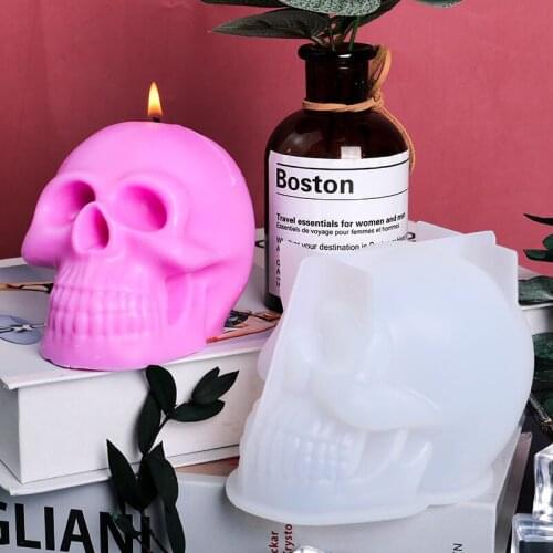 3D Skull Candles Mould Candle Mold Aromatherapy Plaster Candle Silicone Mold Hand-made Wax Soap Candles Mold