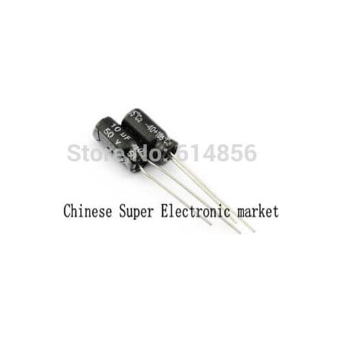 50PCS 10UF 50V 5*11mm electrolytic capacitor